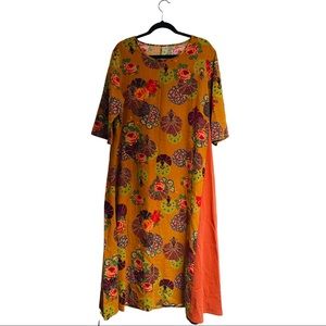 Bohemian Canvas Maxi Dress